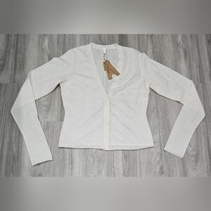 White Button-Up Cardigan